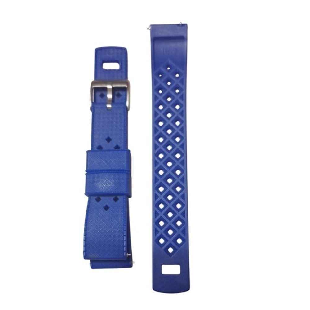 Barton Blue Silicone Watch Band 18mm Quick Release Sport Strap Waterproof - Picture 6 of 10